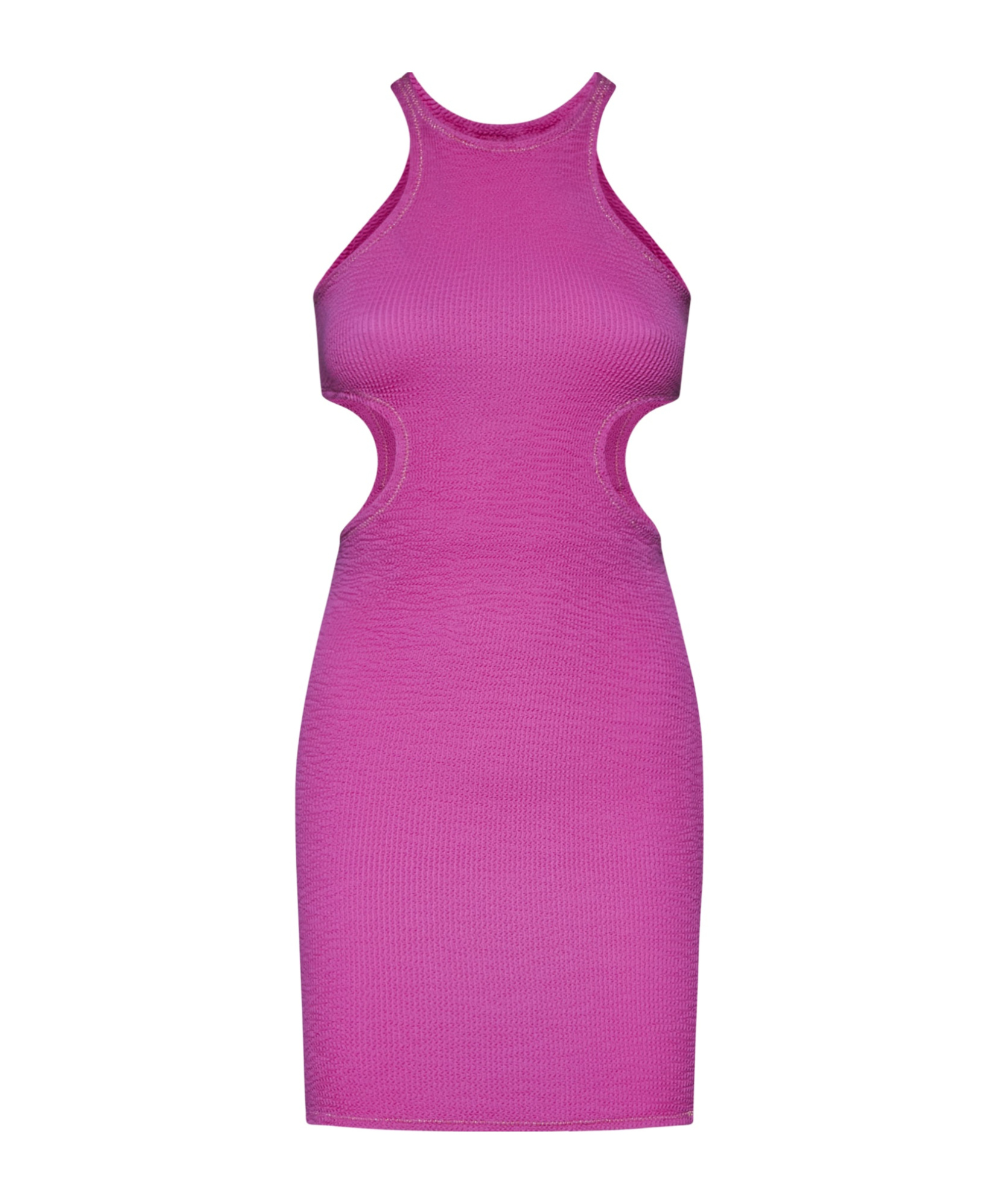Reina Olga Knitted Hollow Dress In Purple