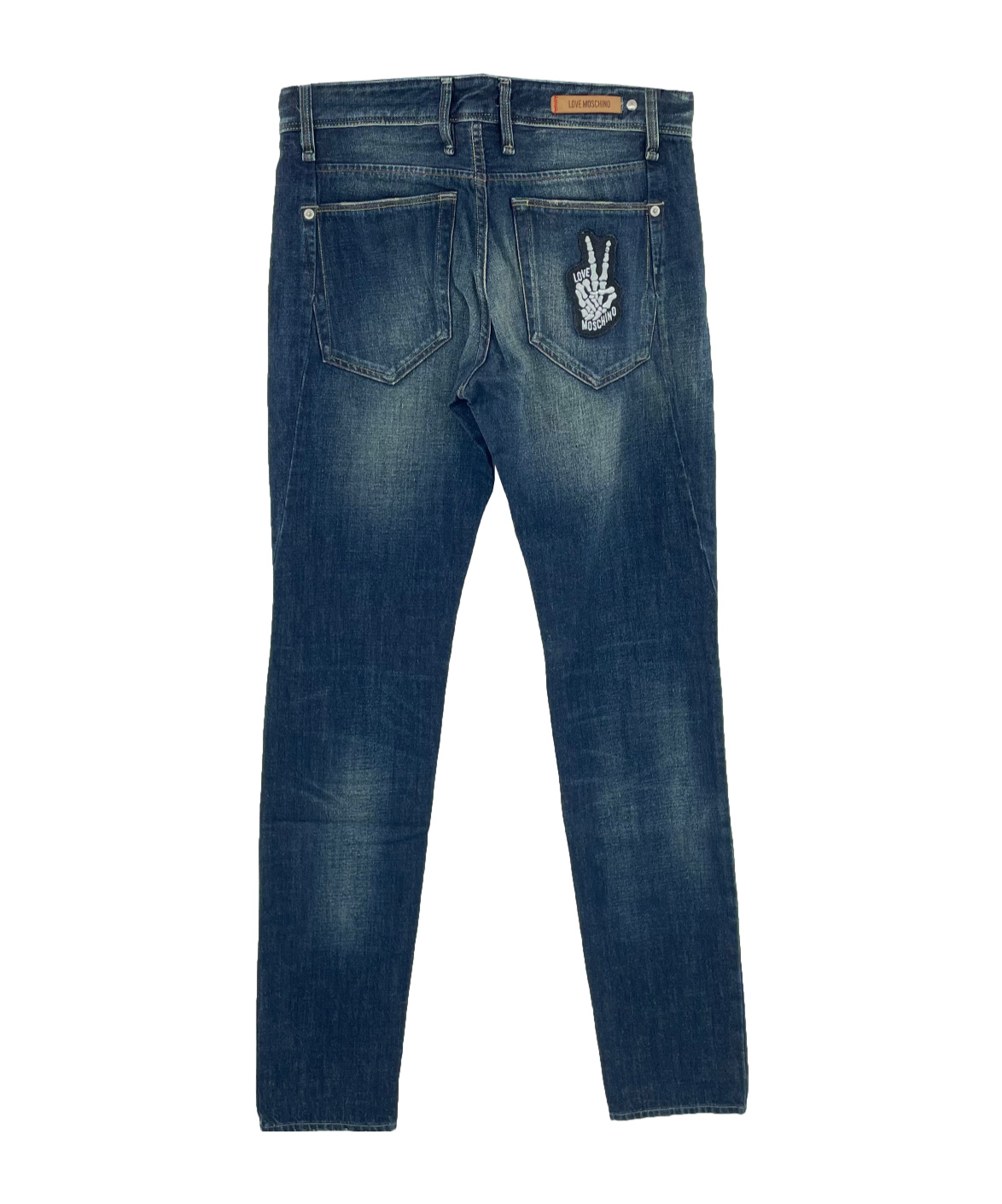 Moschino Five-pocket Denim Trousers In Blue