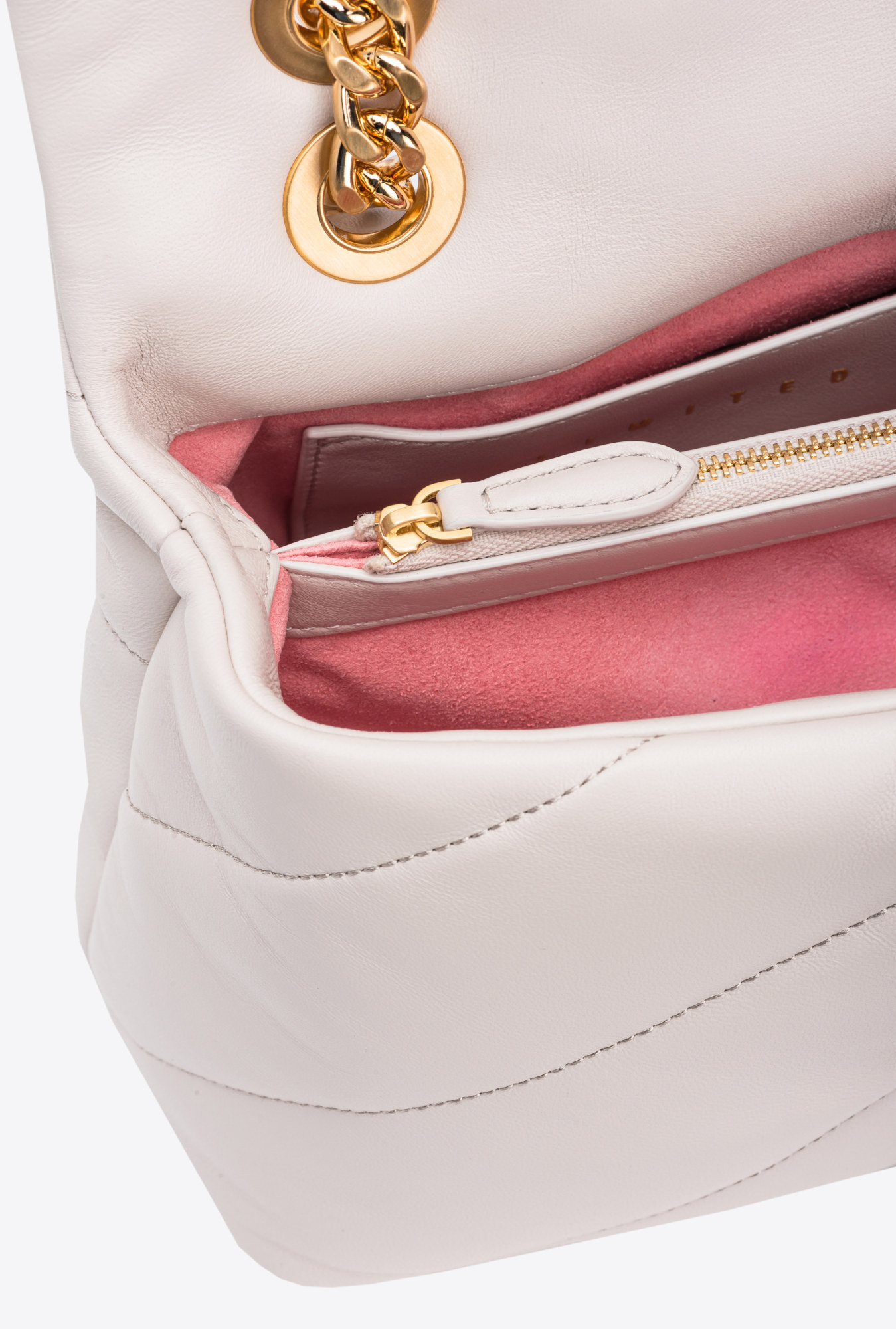 Pinko Flip Shoulder Bag In White