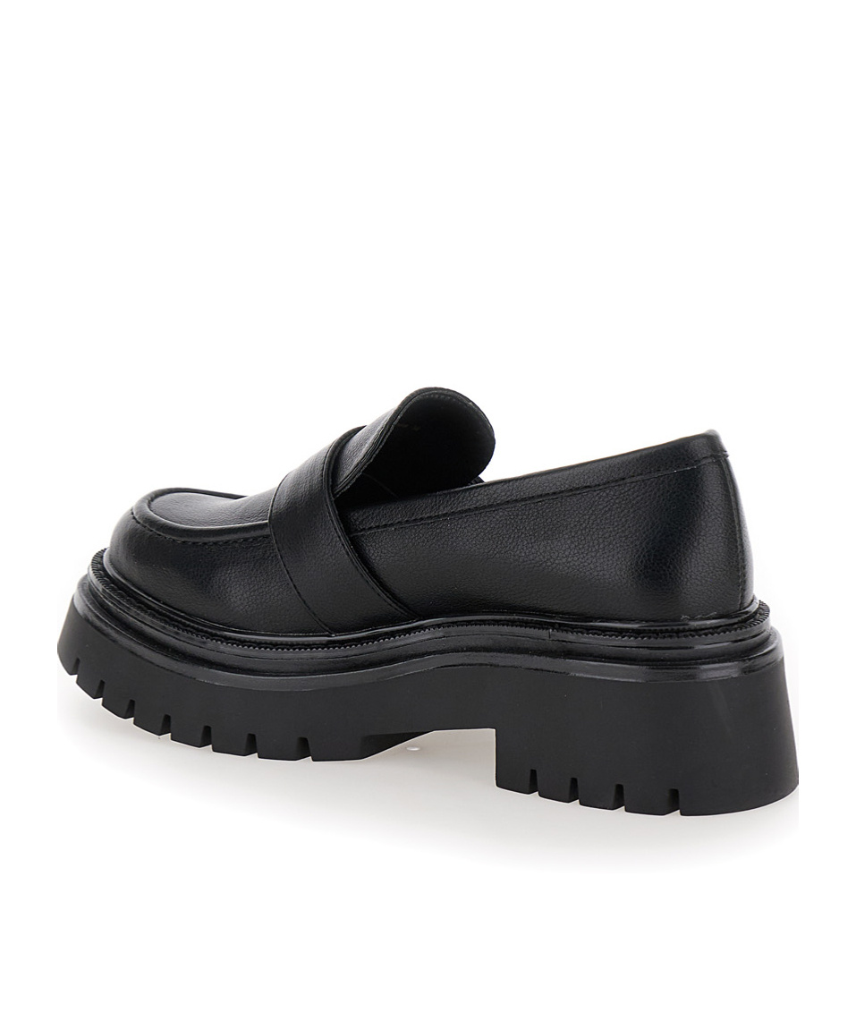Shop Twinset Oval T Chunky Sole Loafers In Black