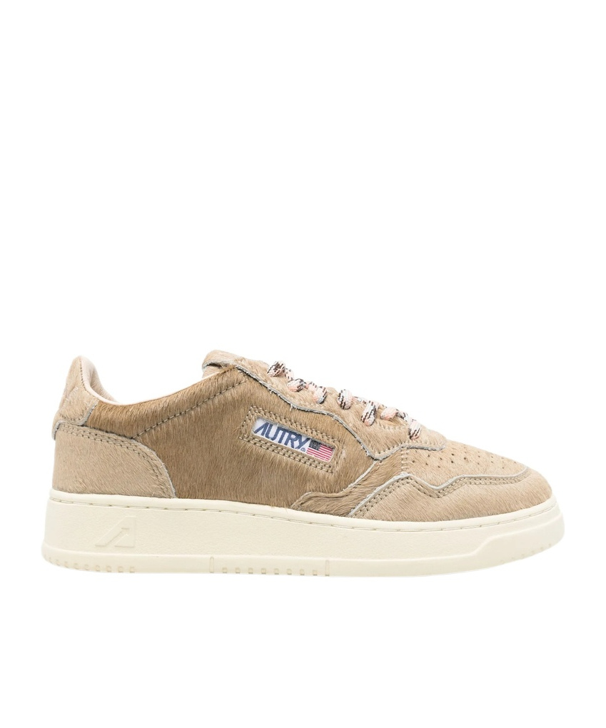 Autry Beige Leather Medalist Sneakers