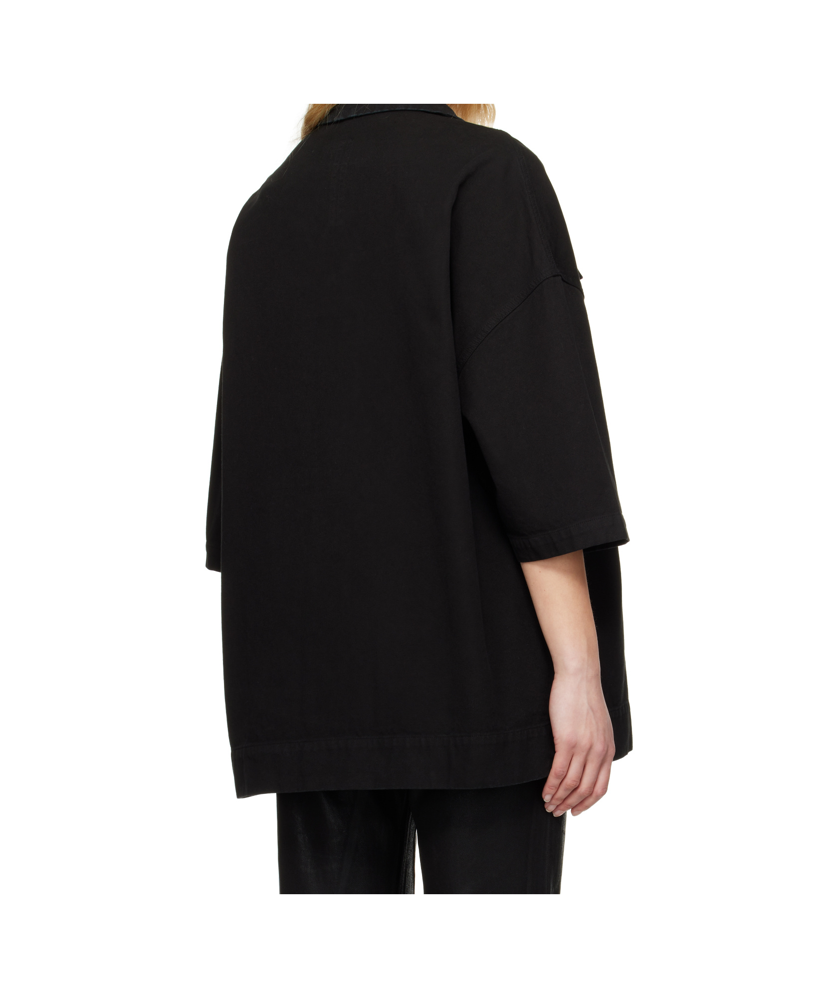 Rick Owens Drkshdw Black Hollywood Magnum Tommy Shirt In Black
