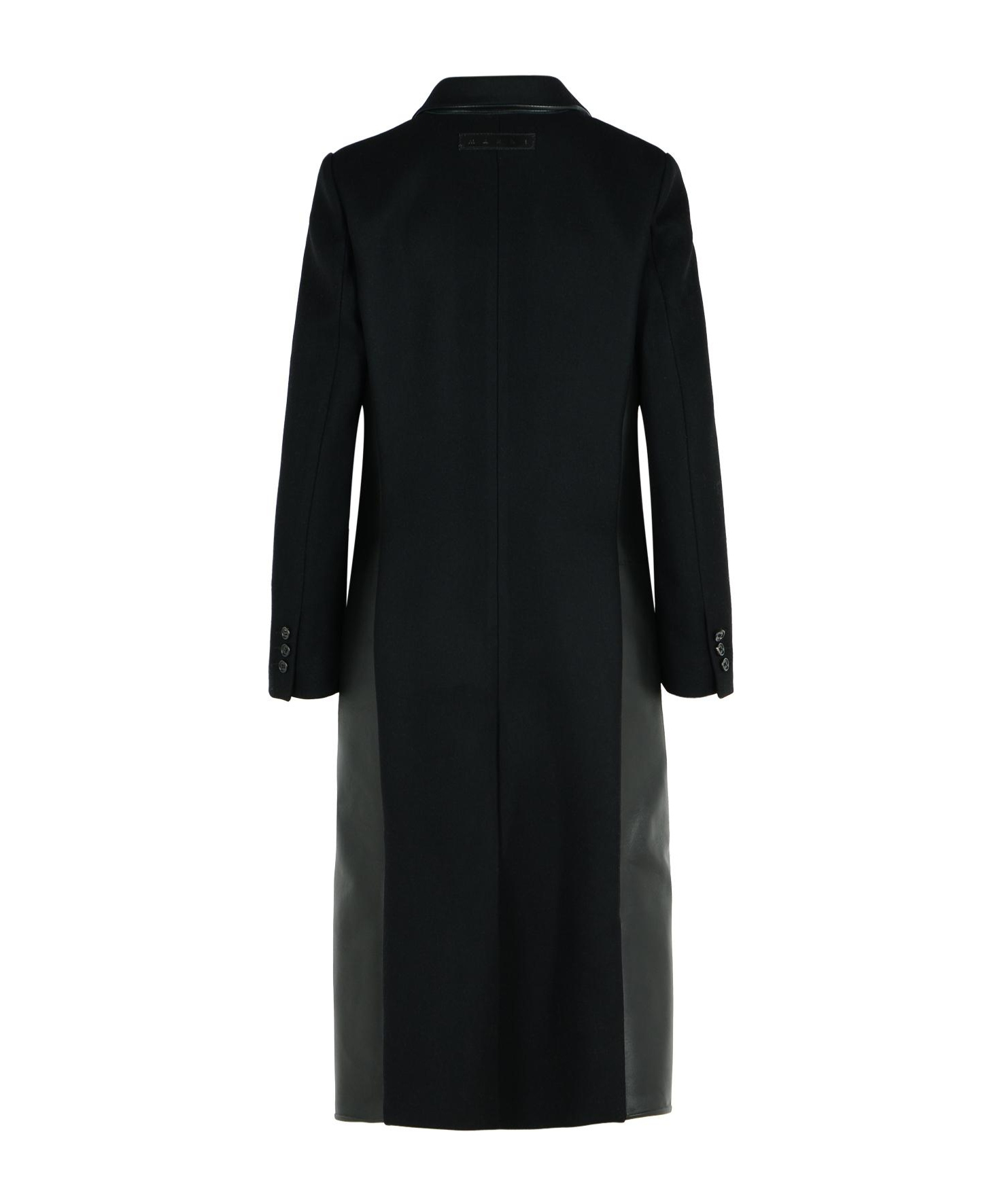 Marni Long-sleeved Patchwork Coat In Black