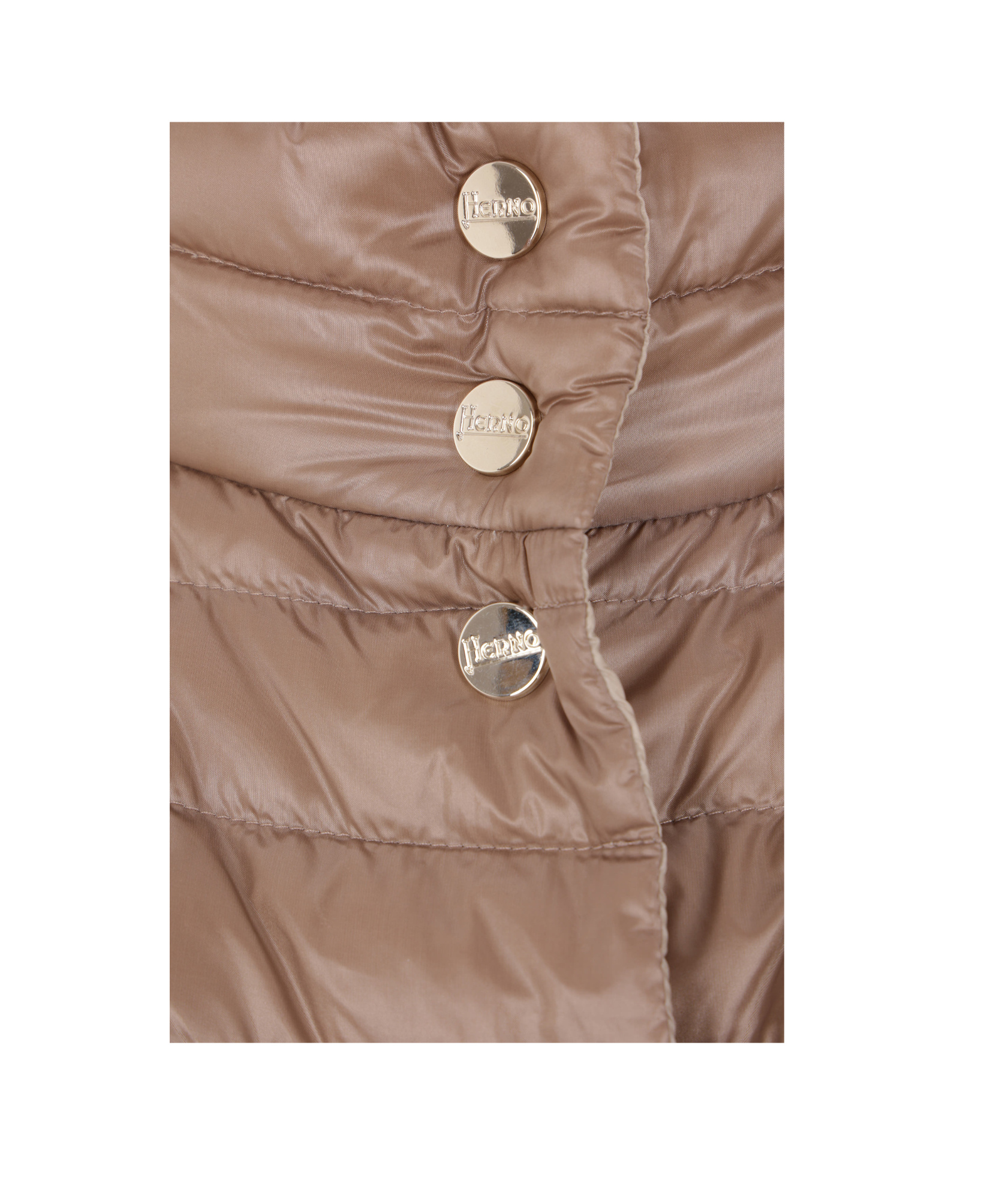 Herno A-shape Reversible Down Jacket In Ultralight Nylon In Brown