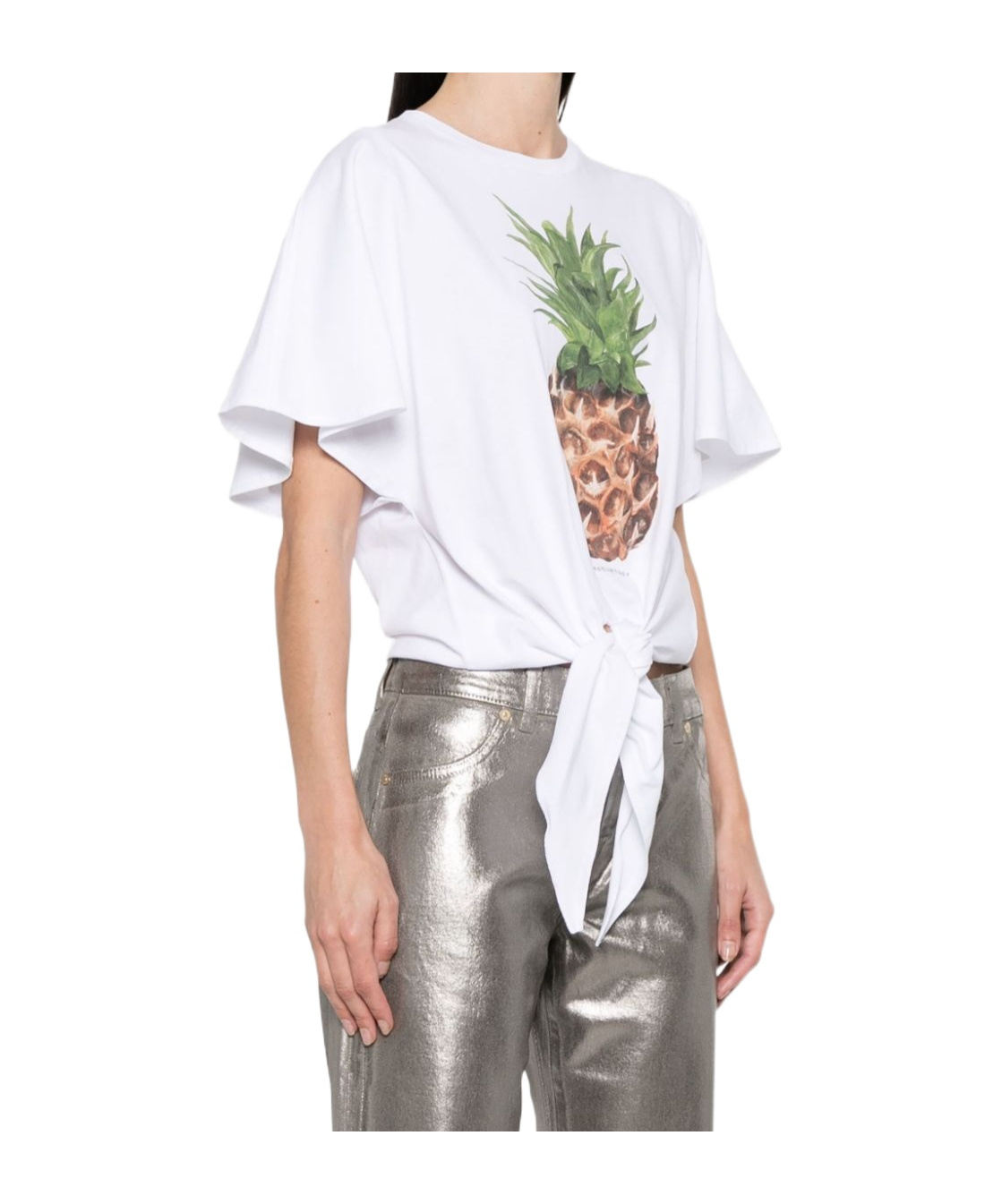 Stella Mccartney Pineapple Cotton T-shirt In White