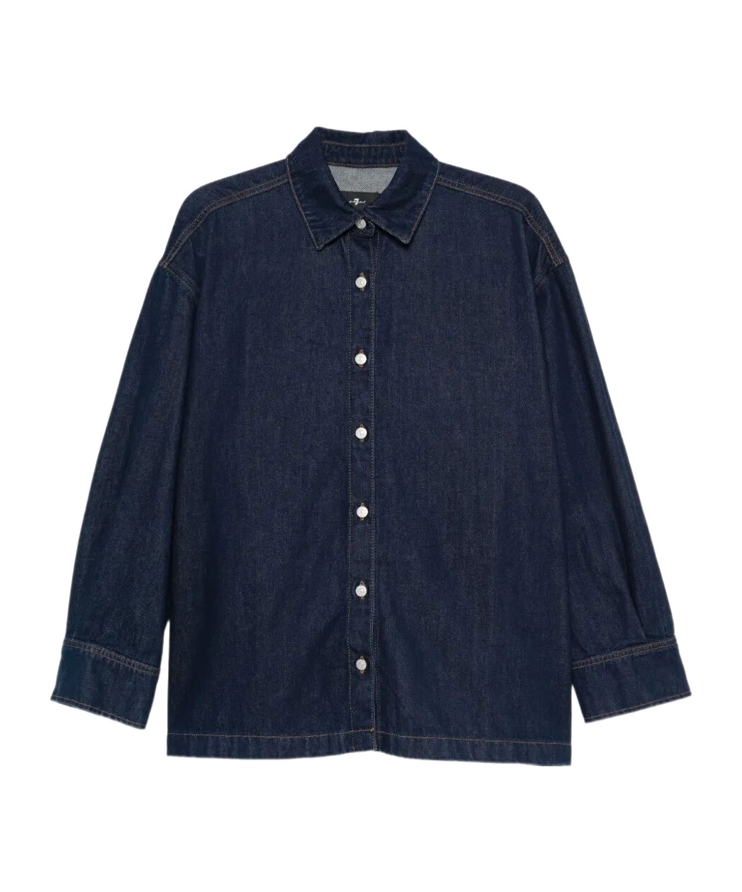 7 For All Mankind Ruffled Blazer-style Shirt In Blue