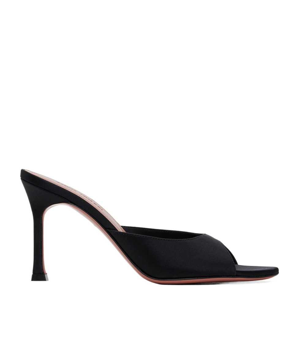 Amina Muaddi Alexa Slipper 90 Open-toed Heels Sandals In Black