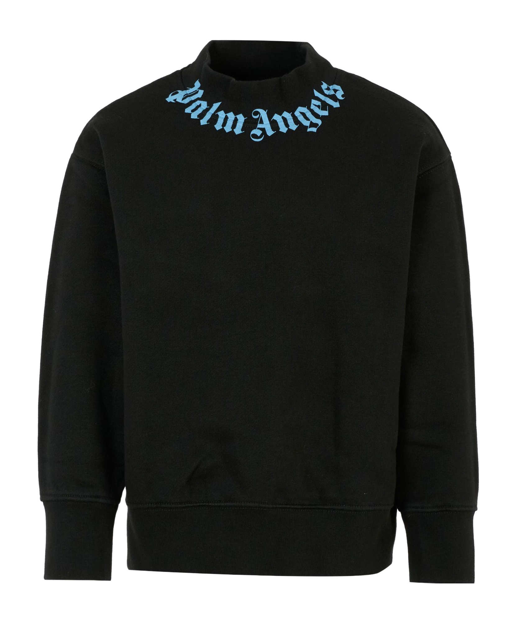Palm Angels Kids Logo-print Crewneck Sweatshirt In Black