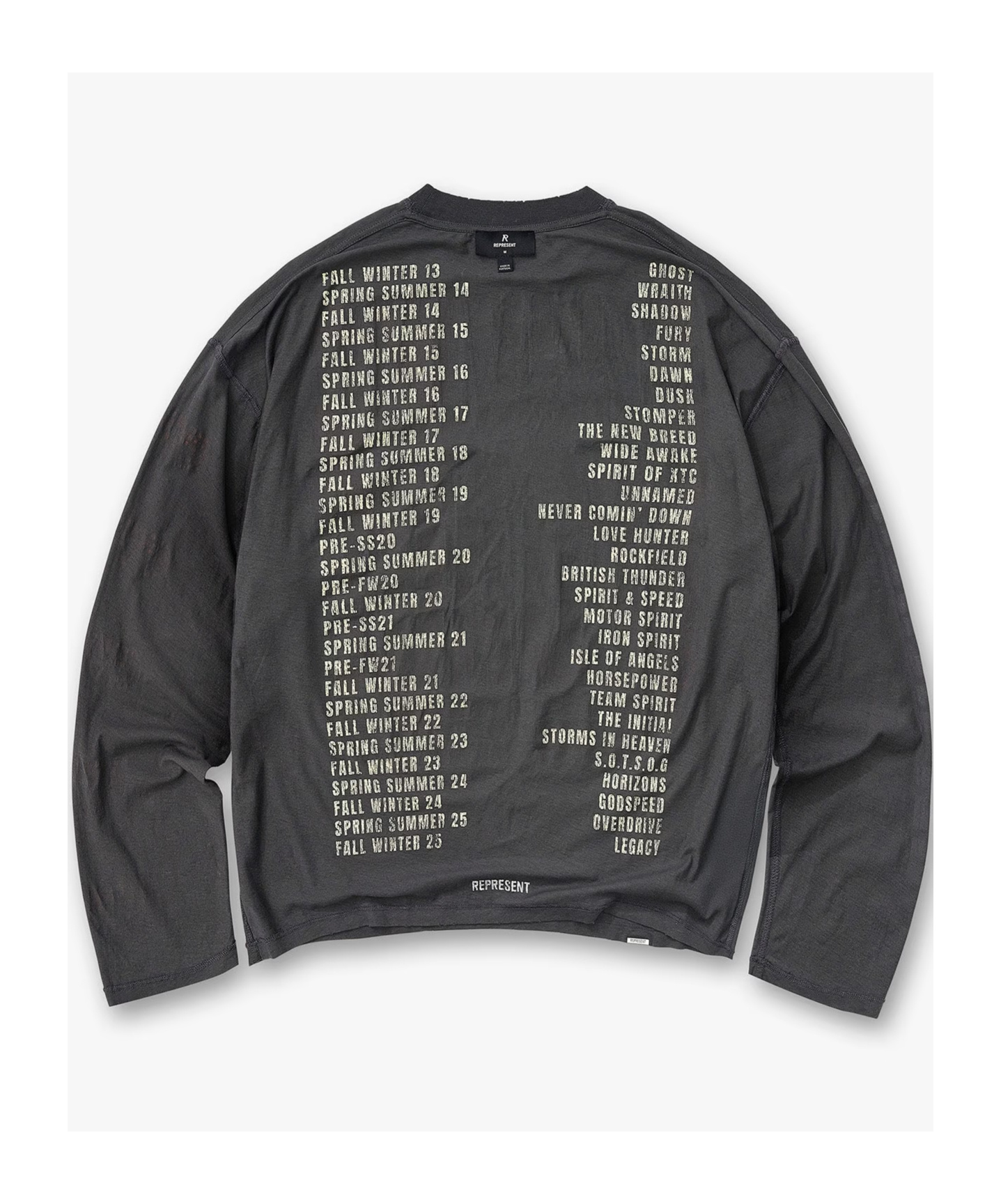 Represent Reversible Living Legacy Tour Long Sleeve T-shirt In Black