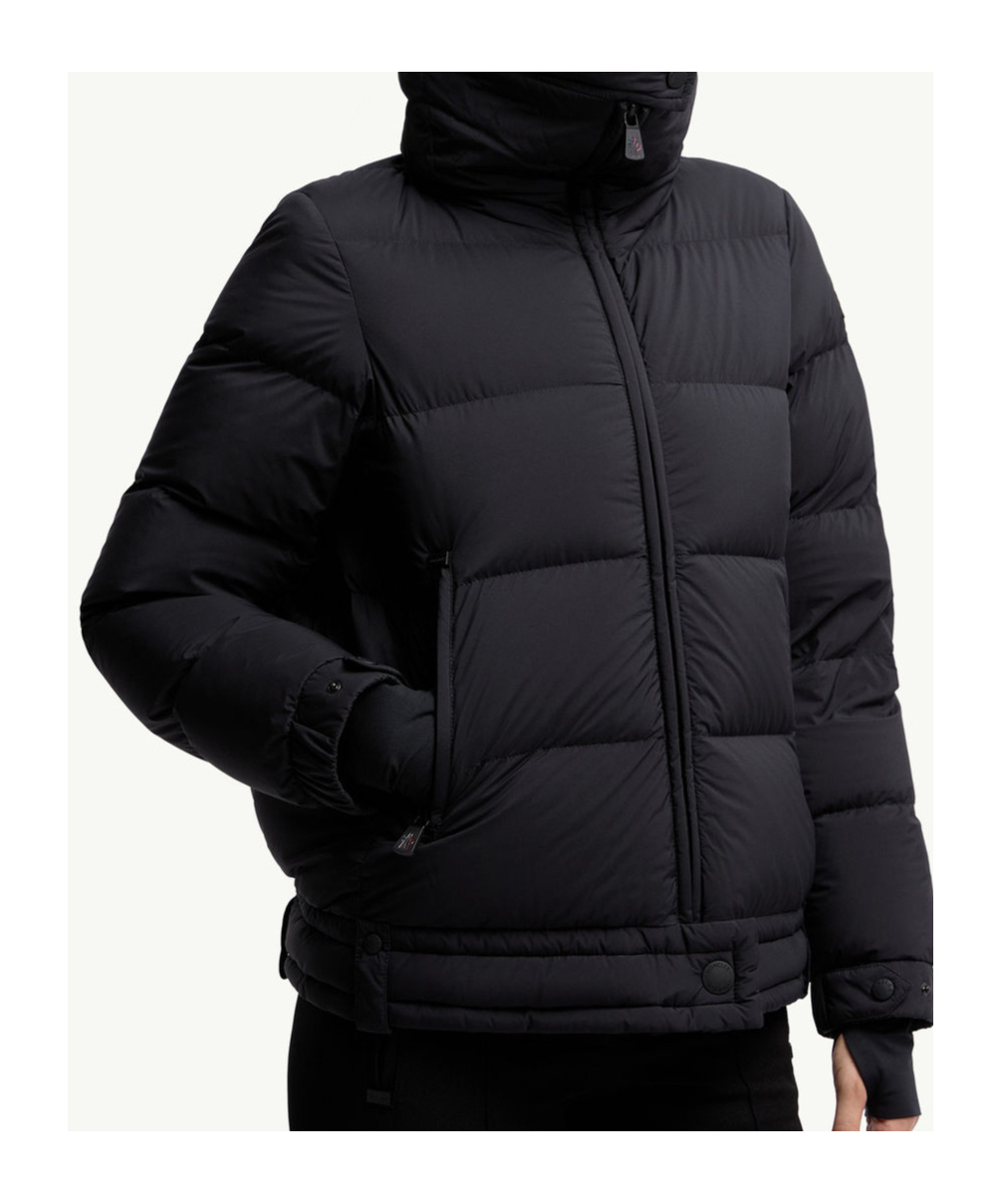 Moncler Arabbas Hooded Shearling Down Ski Jacket In Blue