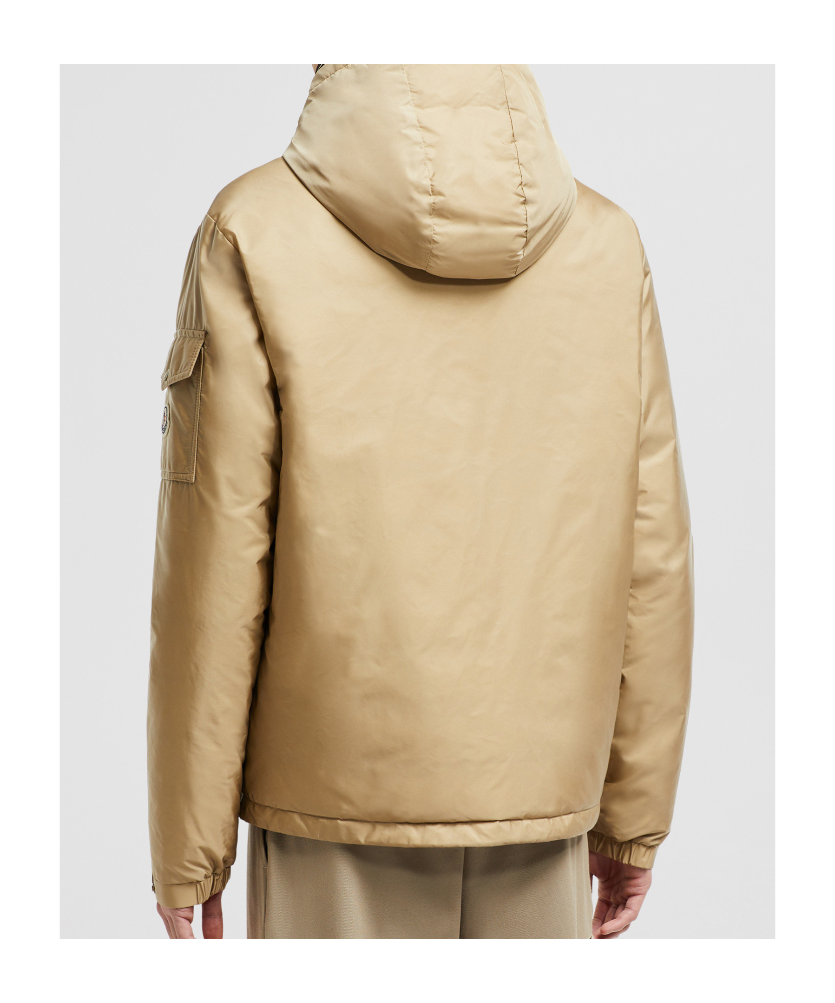Moncler Evettes Nylon Down Jacket In Nude