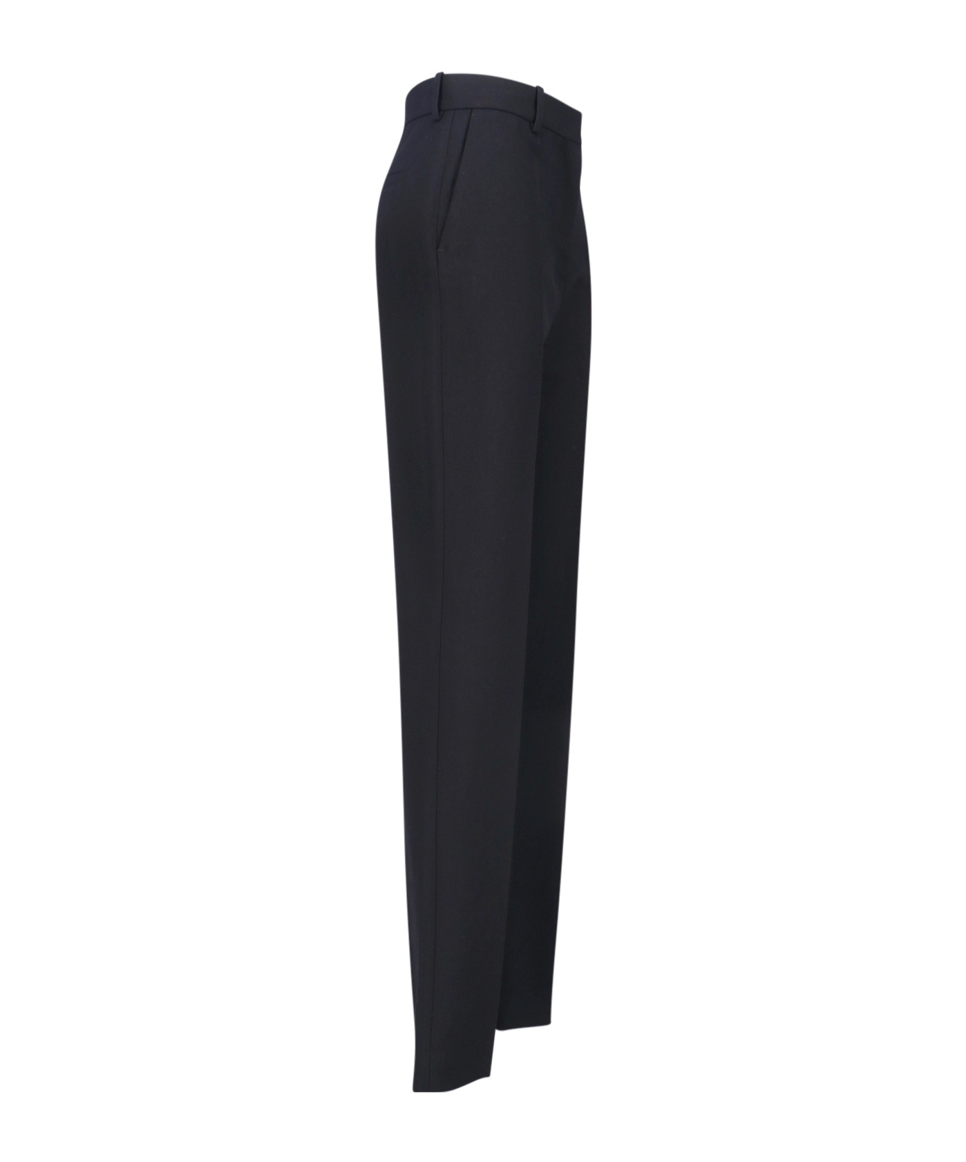 Calvin Klein Straight Leg Trousers With Belt Loops And Pockets In Black