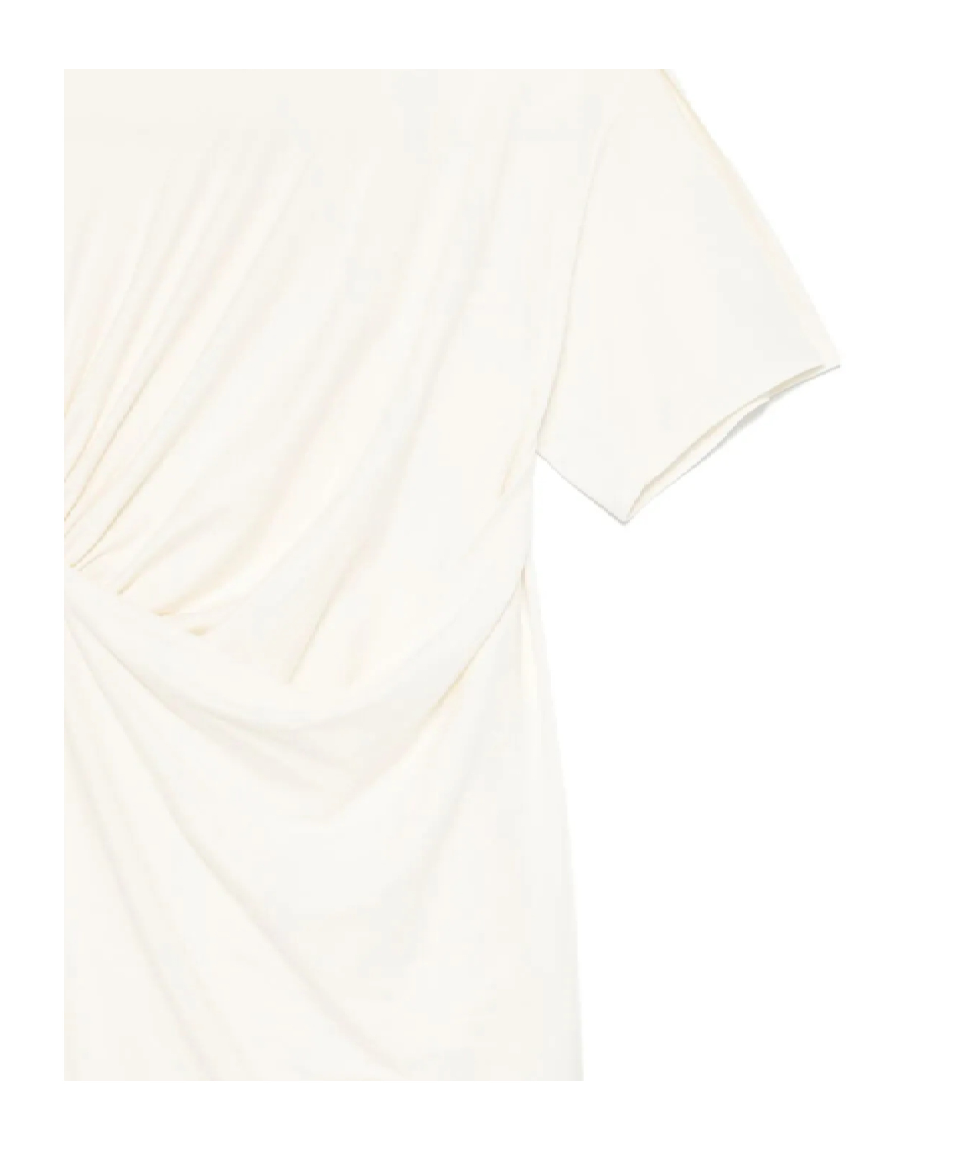 Mugler Asymmetric Pleated Dress In White