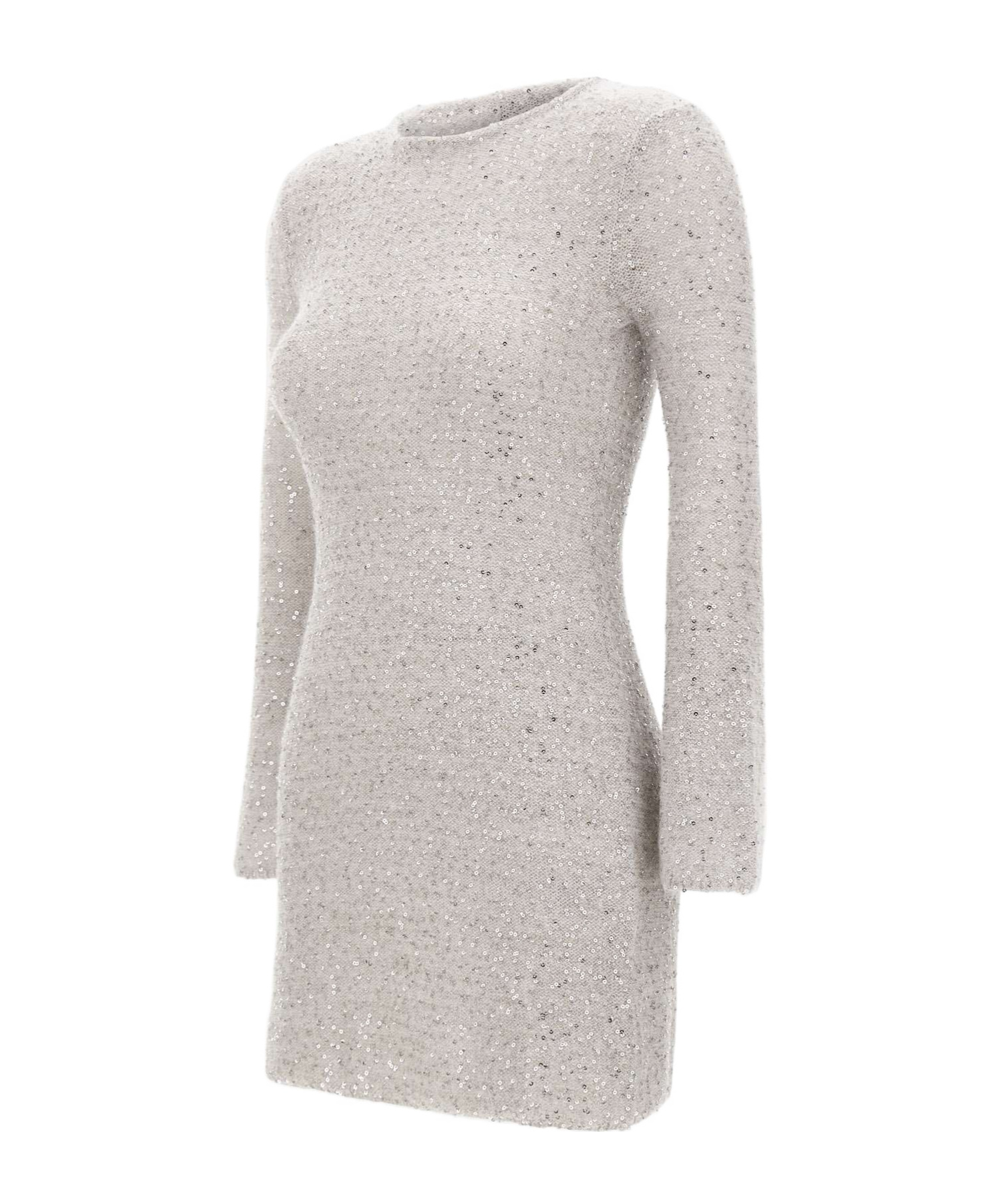 Marella Sequin-embellished Bell-sleeve Mini Dress In White