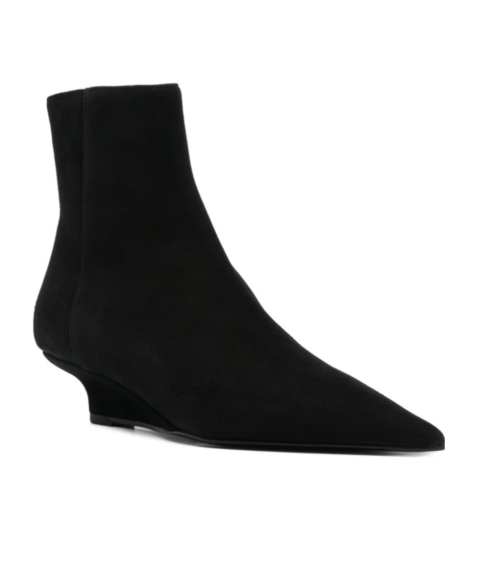 Totême 50mm Suede Boots In Black