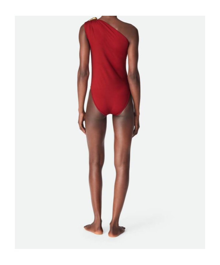 Bottega Veneta Gold-tone Hardware One-shoulder Swimsuit