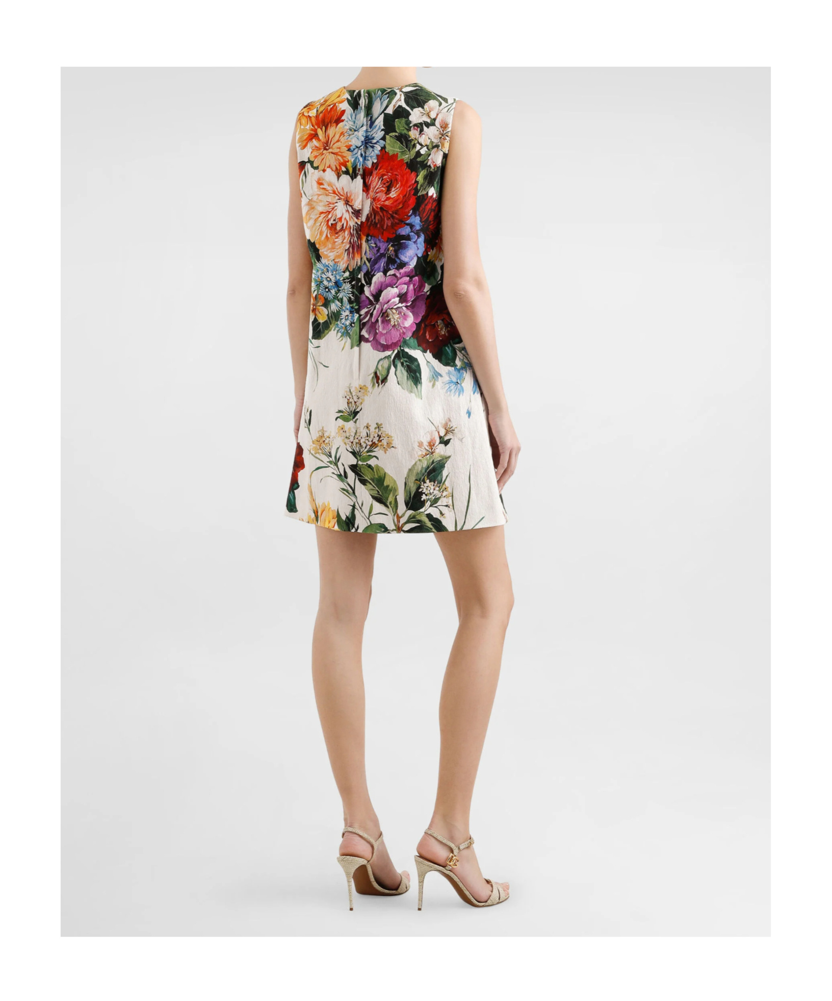 Dolce & Gabbana Dress Print Bouquet Flowers In Multi