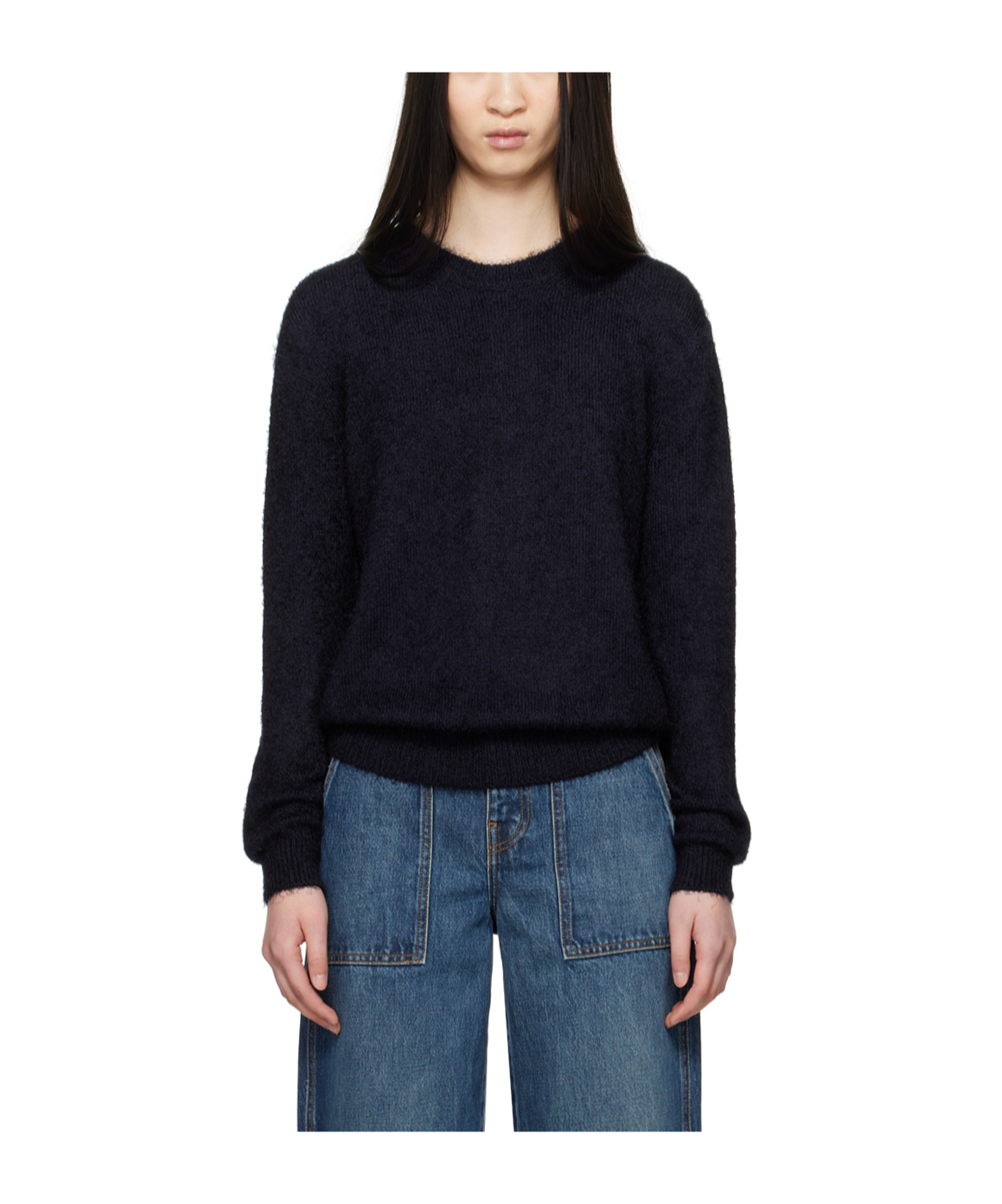Khaite Round-neck And Long-sleeved Sweater In Black