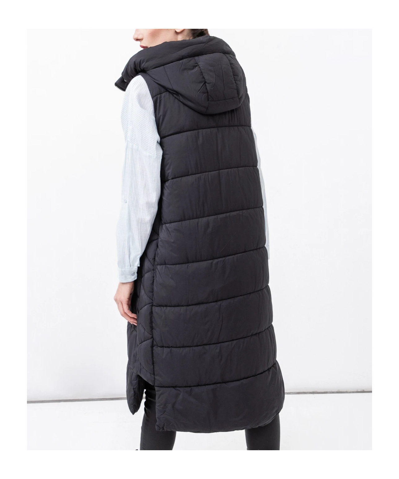 Christopher Esber Long Down Vest In Black