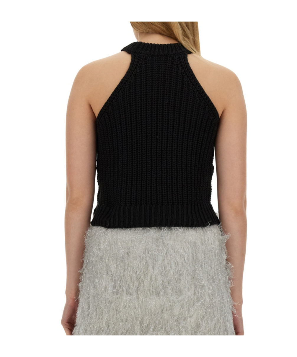 Alysi Top With Fringe In Gray