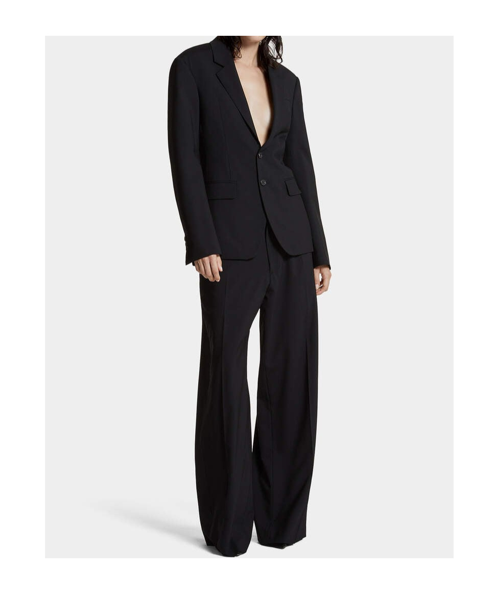 Dsquared2 Long-sleeved Suit Coat And Trouser Set In Black