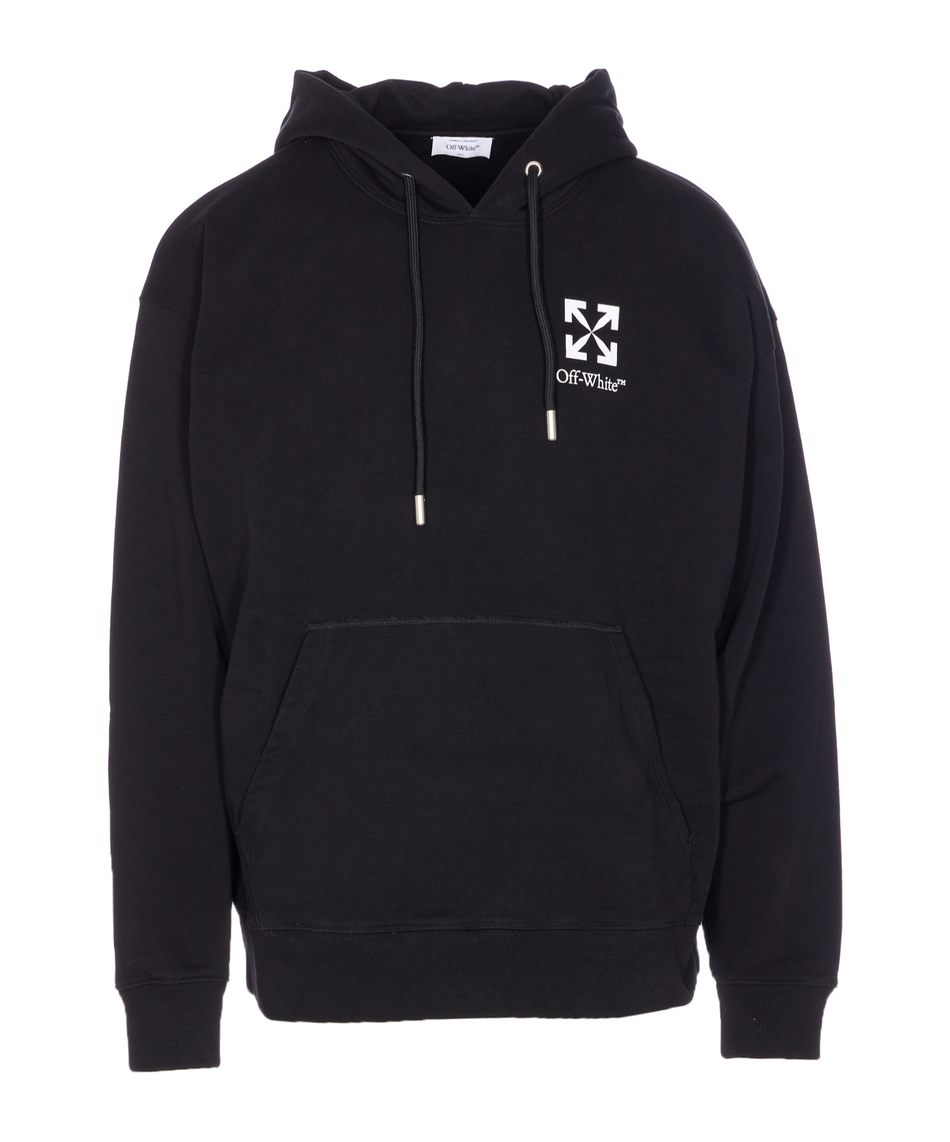 Off-white Logo-arrow Hoodie In Black