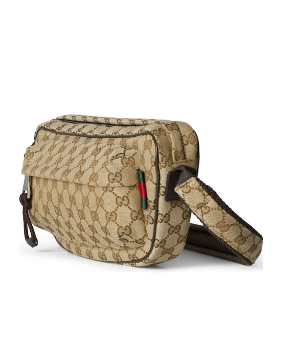 Gucci Men's Small Crossbody Gg Bag In Nude
