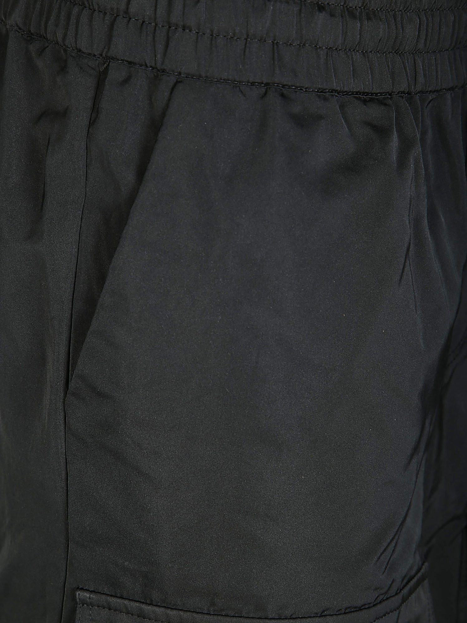 P.a.r.o.s.h Parosh Straight-leg Trousers With Elastic Waistband And Functional Pockets In Black