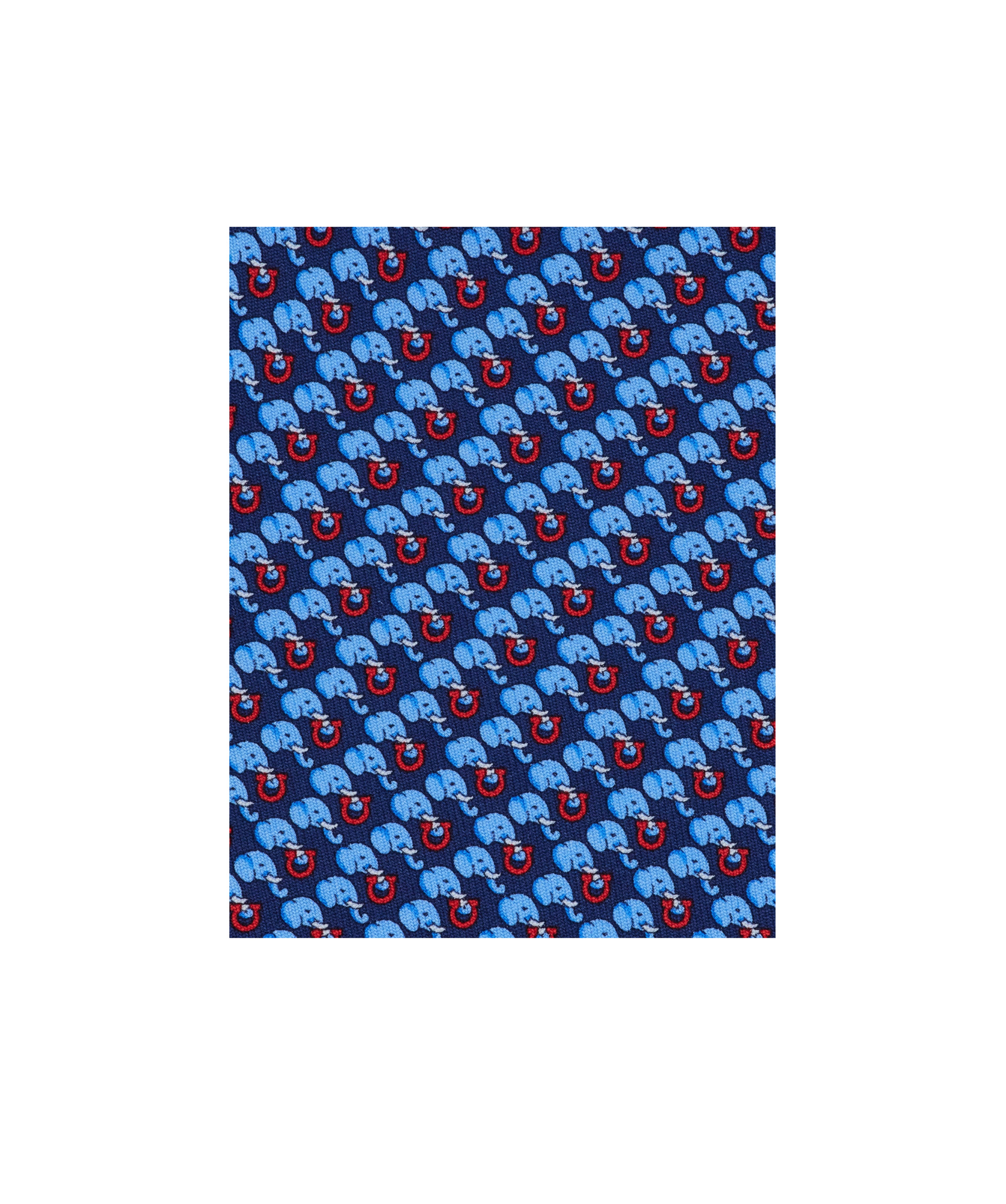 Ferragamo Elephant Print Silk Tie