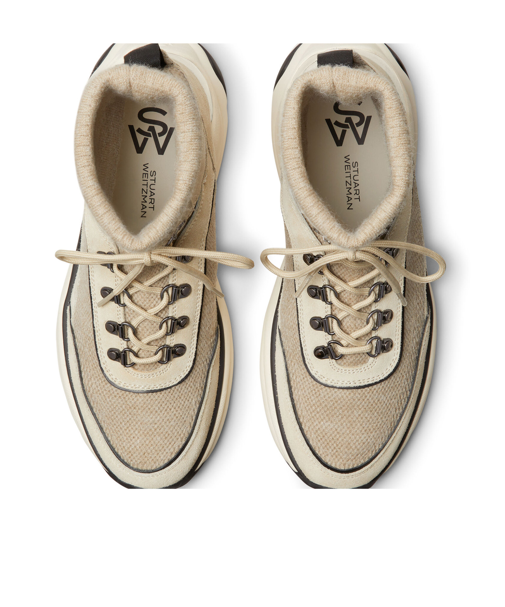 Stuart Weitzman High Top Sneaker In Neutral