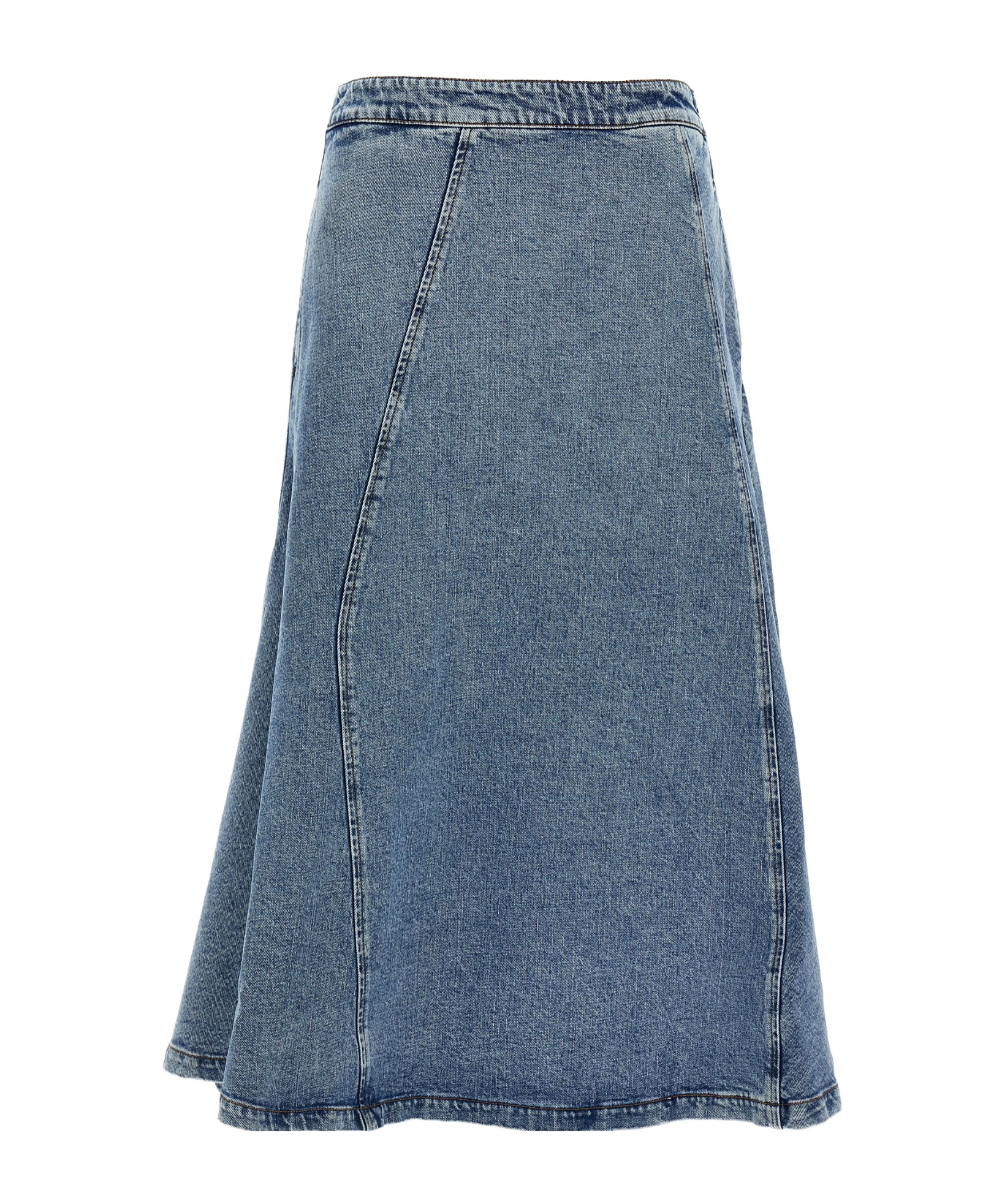 Fabiana Filippi A-line Silhouette Denim Skirt With Seam Detailing
