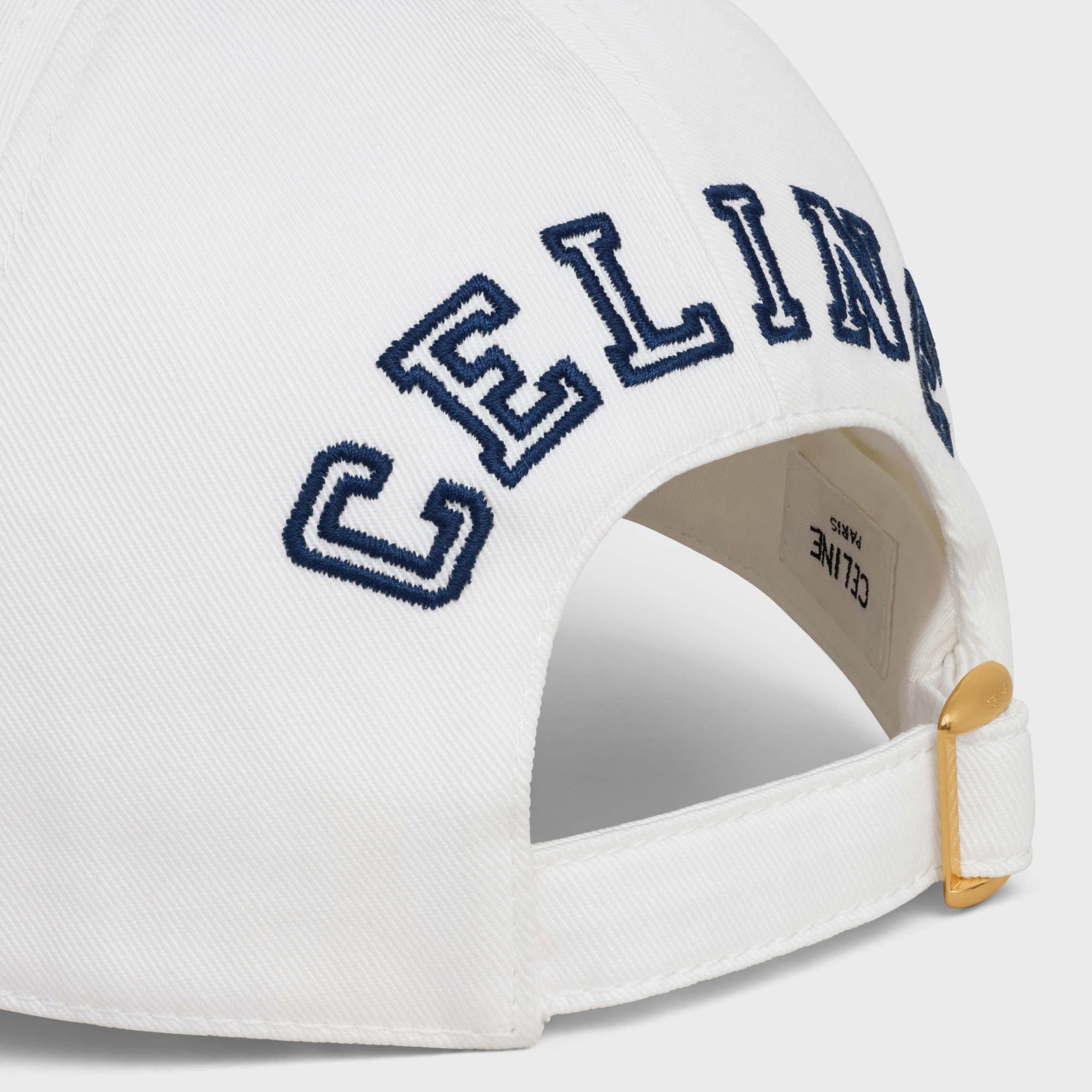 Celine Anchor Baseball Cap In Washed Cotton In Off White