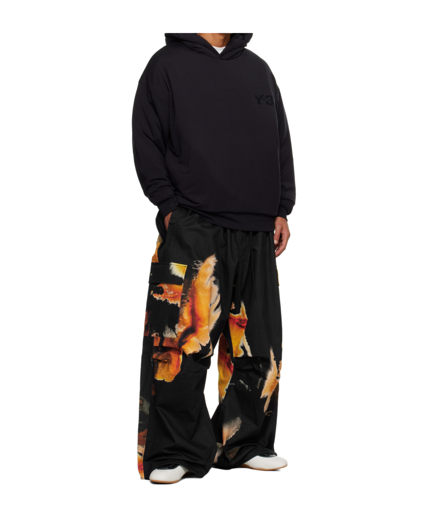 Y-3 Aop Ut Twill Overalls In Multi