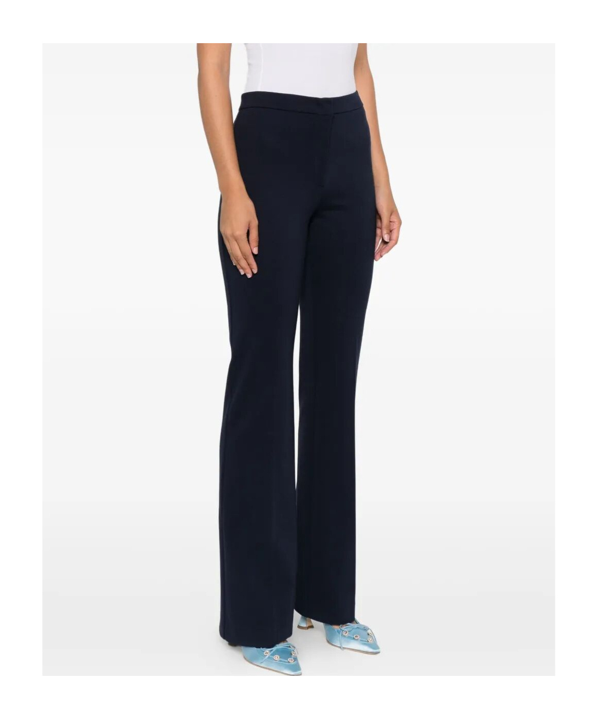 Pinko Flared Trousers In Black