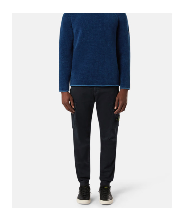 Stone Island Regular-tapered-fit Cargo Pants With Elasticated Waistband In Blue
