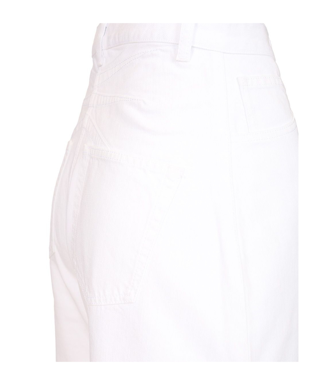 Alaïa Womens Blanc High-rise Wide-leg Denim Jeans In White