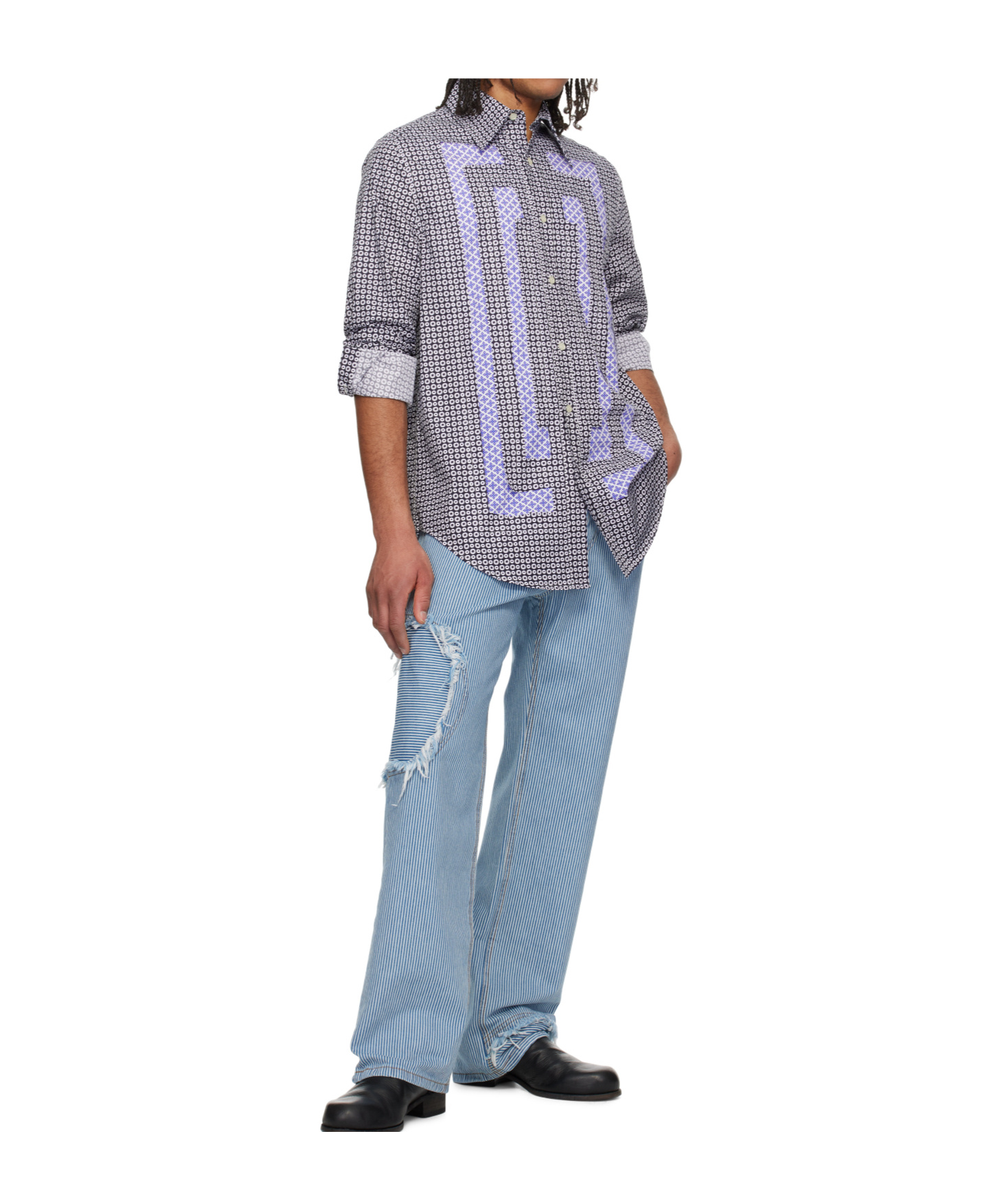 EDWARD CUMING FLOWER COTTON SCRATCH THE ITCH SHIRT