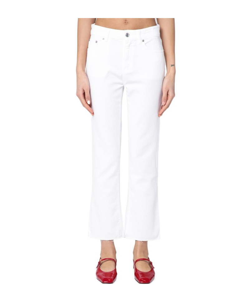 Department Five Misa White Cotton Wide Trousers In White