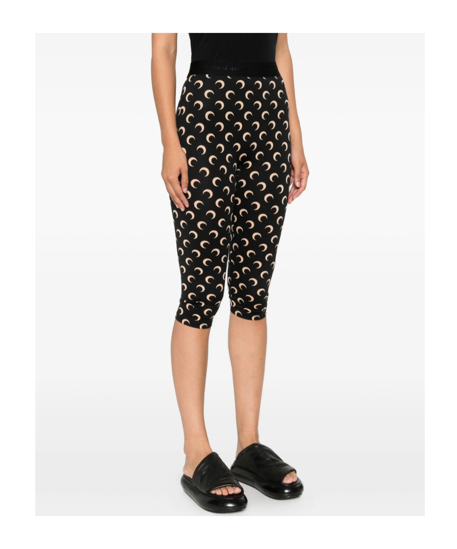 Marine Serre Crescent Moon-print Trousers In Blue
