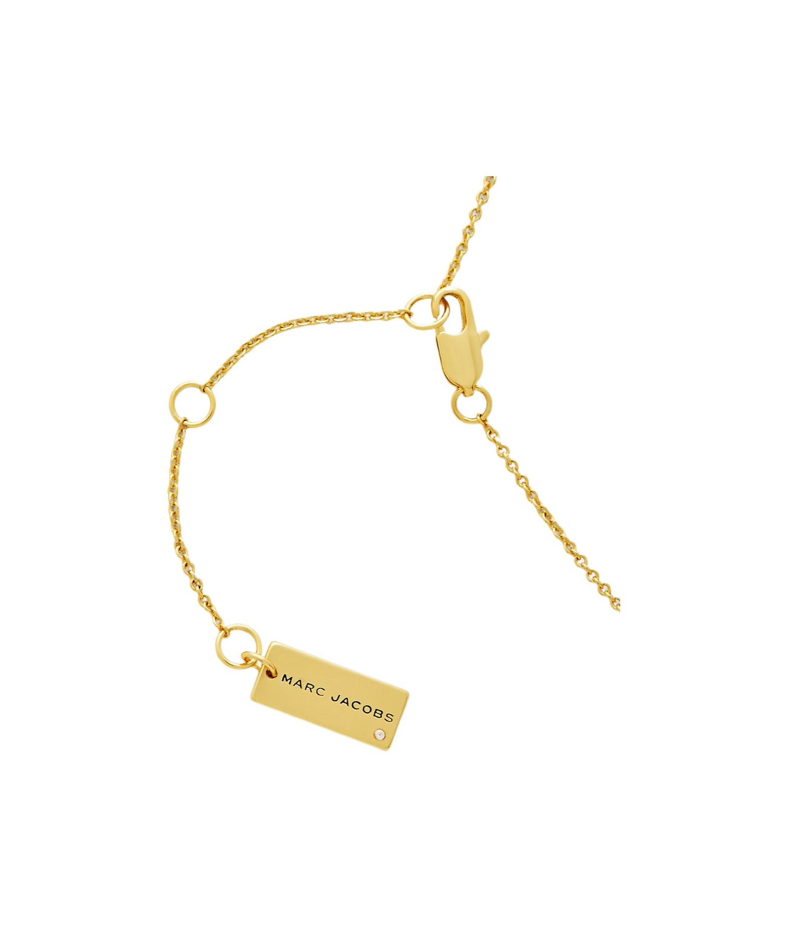 Marc Jacobs Button Pendant Necklace In White