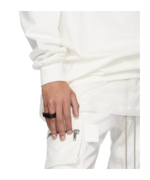 Rick Owens Double Roasting Ring In Black