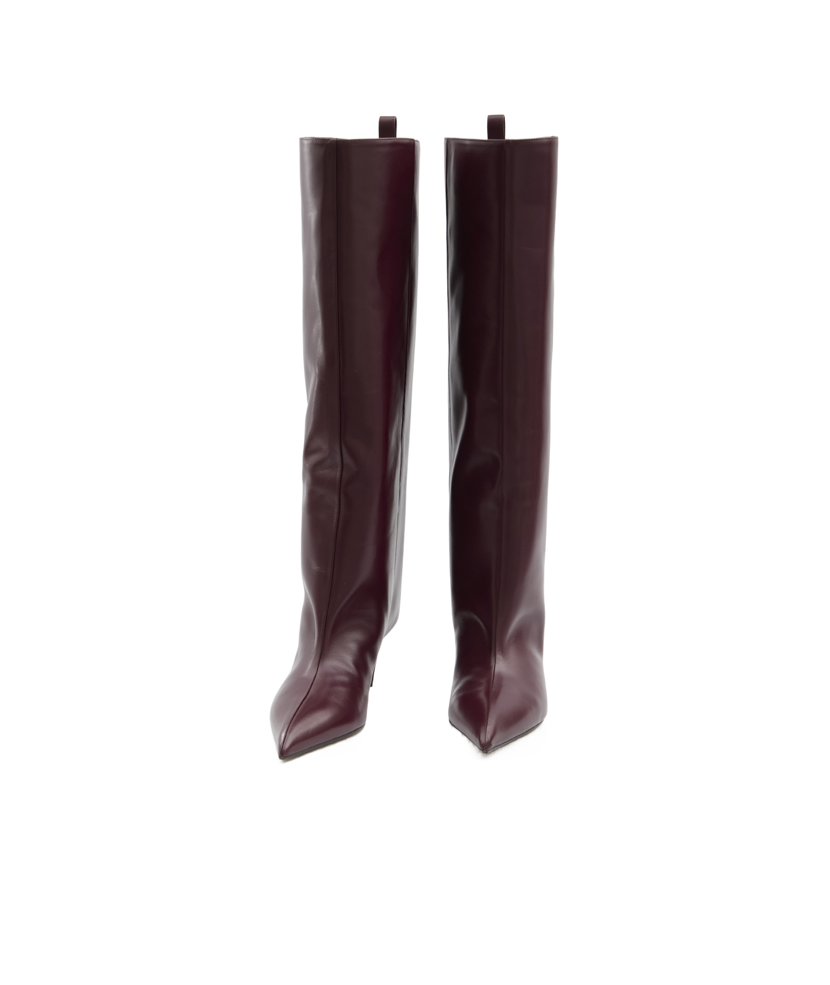 Attico 65mm Lea Pointed-toe Leather Boots In Black