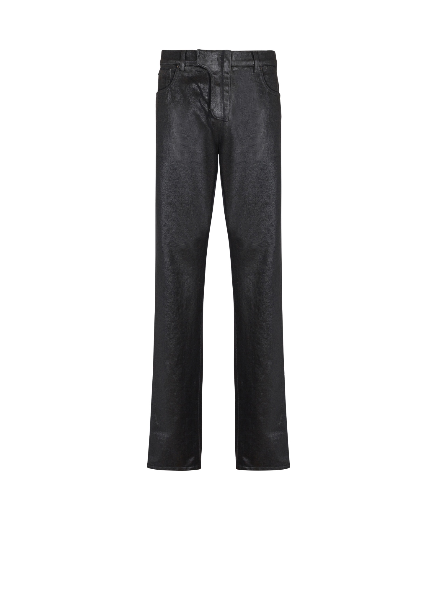 Balmain Logo Patch Trousers In Black
