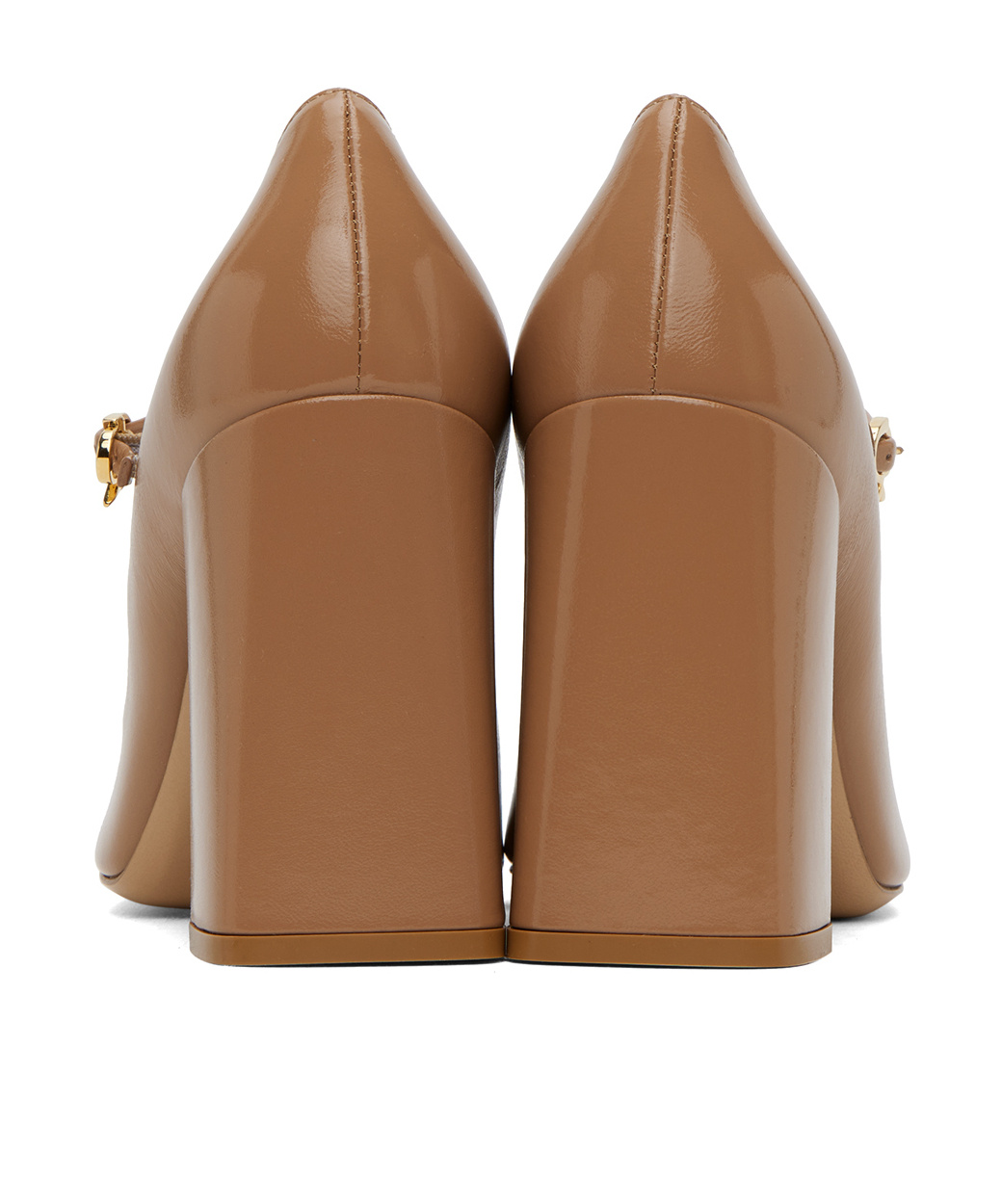 Gianvito Rossi Beige Square Toe Heels In Brown