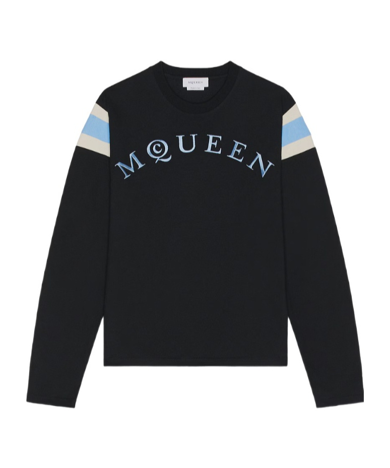 Alexander Mcqueen Long-sleeved Sweatshirt In Black