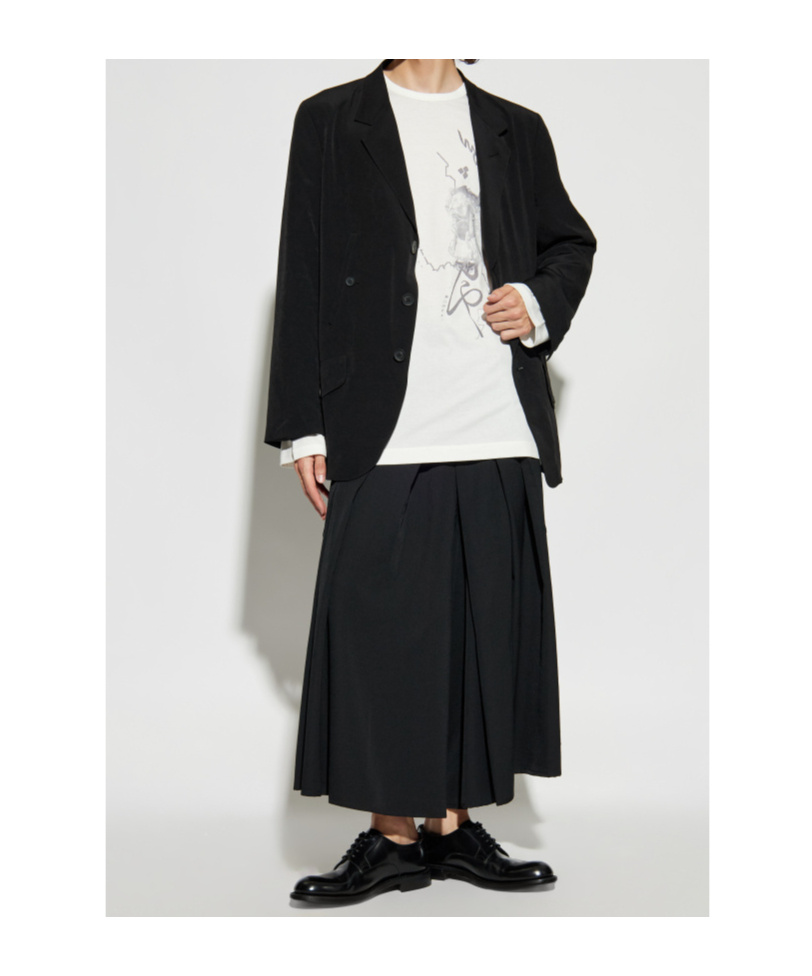 Yohji Yamamoto Pleated Trousers In Black