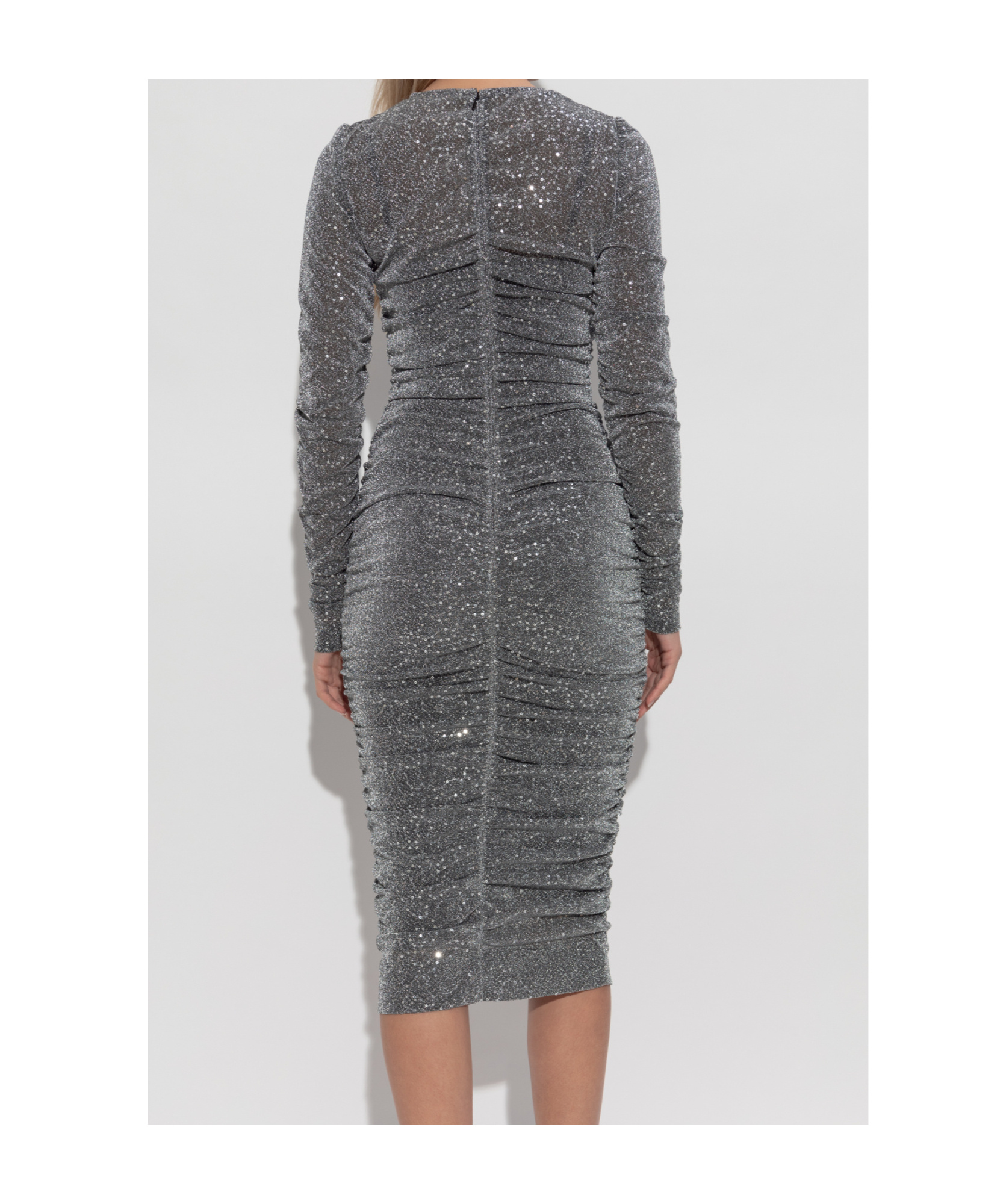 Dolce & Gabbana Sequinned Midi Dress In Black