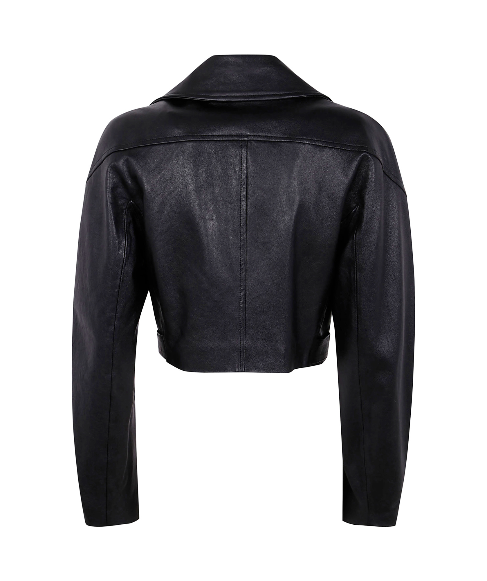 Erika Cavallini Cristal Leather Jacket In Black