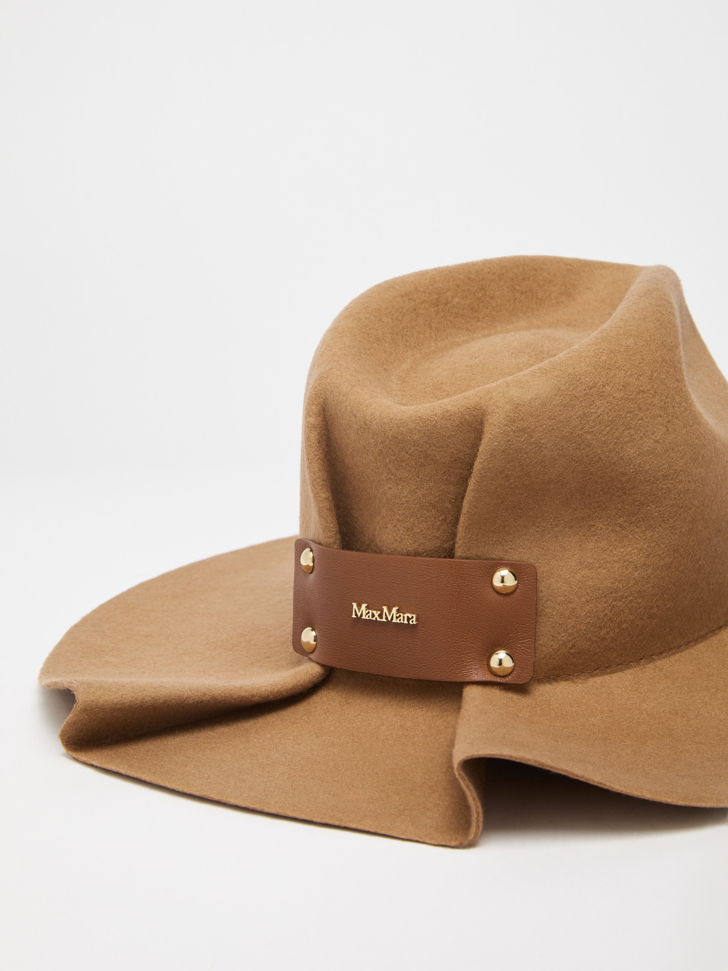 Max Mara Wool Felt Hat In Brown