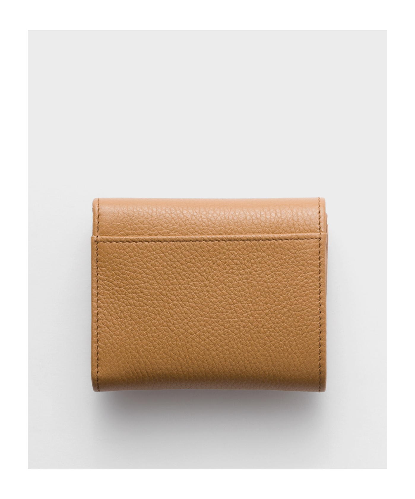 Prada Small Leather Wallet In Caramel